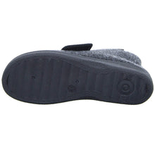 Laden Sie das Bild in den Galerie-Viewer, Intermax Herren-Klett-Hausschuhstiefel mit Schurwolle schwarz
