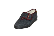 Laden Sie das Bild in den Galerie-Viewer, Intermax Damen Hausschuh/Halbschuh mit Klettverschluss und Schurwolle