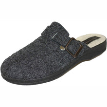 Laden Sie das Bild in den Galerie-Viewer, Intermax Herren Filz-Clog mit Ristriemen, gefüttert Schurwolle, Filz anthrazit