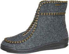 Laden Sie das Bild in den Galerie-Viewer, Intermax Damen Hausschuh mit Reißverschluß, warm gefüttert mit Schurwolle anthrazit