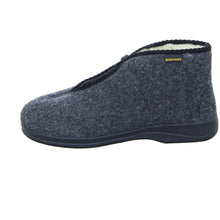 Laden Sie das Bild in den Galerie-Viewer, Intermax Herren Hausschuh mit Reißverschluß, gefüttert Schurwolle, Filz anthrazit