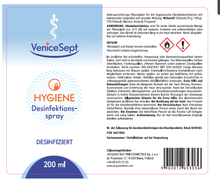Laden Sie das Bild in den Galerie-Viewer, VeniceSept - Desinfektionsmittel / Handdesinfektionsmittel - 200ml
